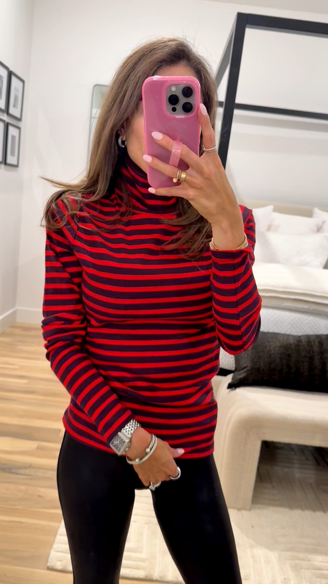 Red stripe turtleneck for winter and holidays wearing size xs 

#LTKFindsUnder100 #LTKFindsUnder50