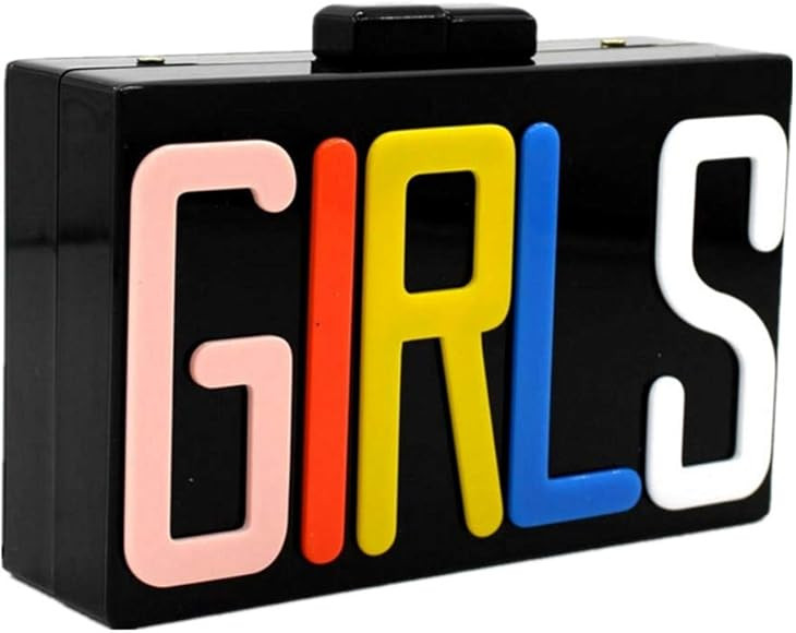 Shiratori Women Evening Clutch Bag, Acrylic Square Box Shoulder HandBags For Wedding Party Tote P... | Amazon (US)