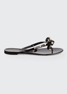Rockstud PVC Thong Sandals | Bergdorf Goodman