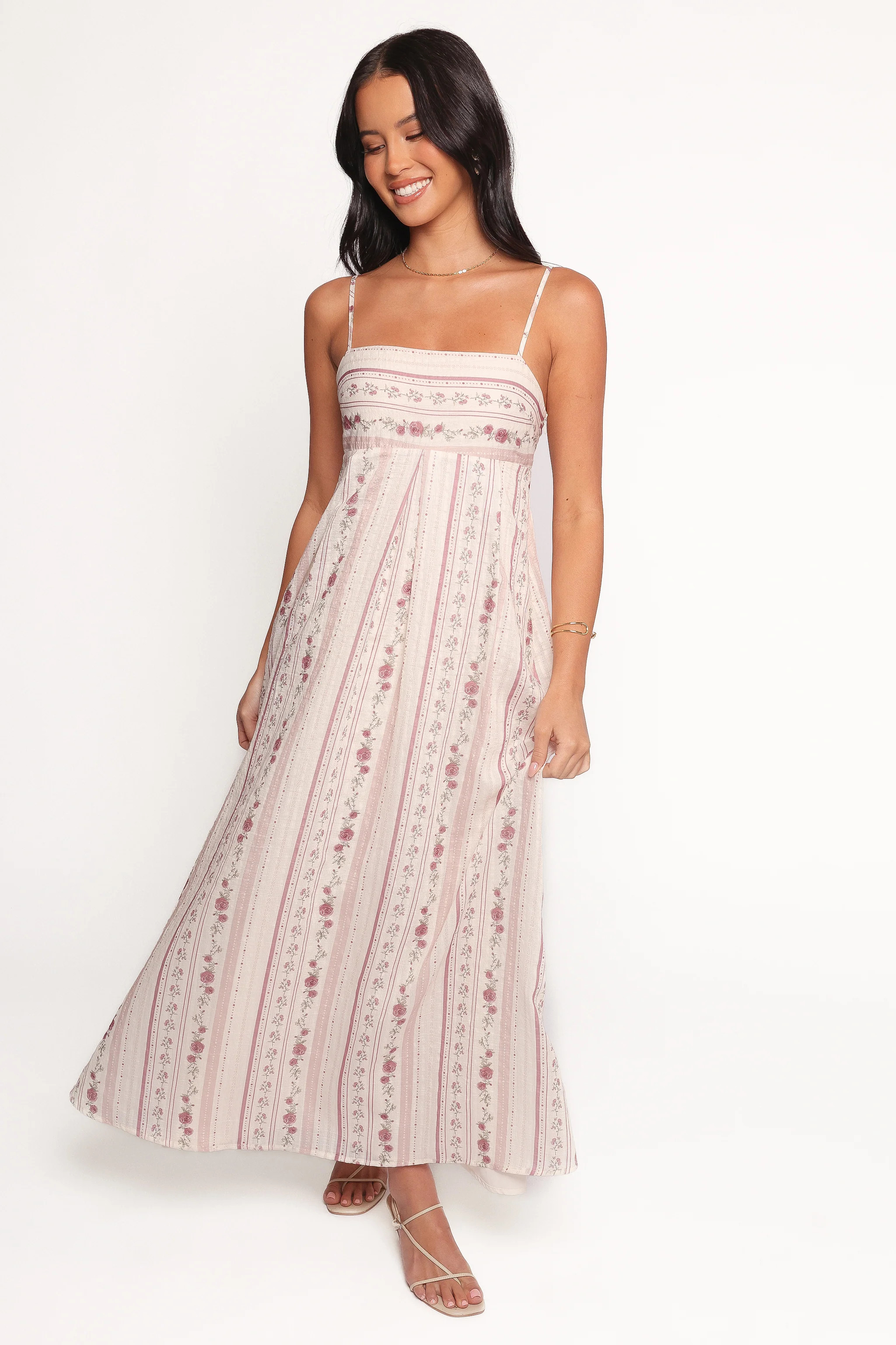 Amaris Maxi Dress - Ivory Mauve Floral | Petal & Pup (US)