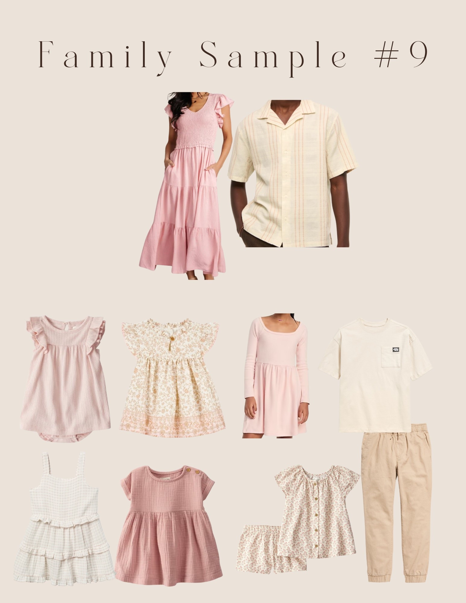 Where are my girl families at?! Or maybe you have one son with a bunch of sisters?? I think these outfits with shades of pink/blush/mauve paired with creamy neutrals with photograph so beautifully with a lush green background this Spring or Summer! 

My name is Rachel and I’m a family photographer for Rachel Marie Photography! I love helping families decide what to wear for their family photos and decided to start sharing it on here too! Follow along for more photogenic outfit inspiration!



#LTKStyleTip #LTKKids #LTKFamily

#LTKFamily #LTKStyleTip #LTKKids