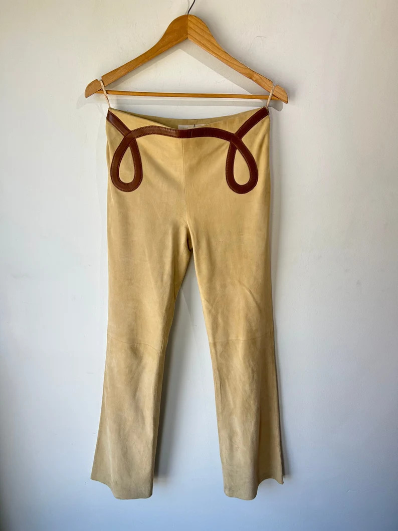Vintage Valentino Suede Pants - Etsy | Etsy (US)