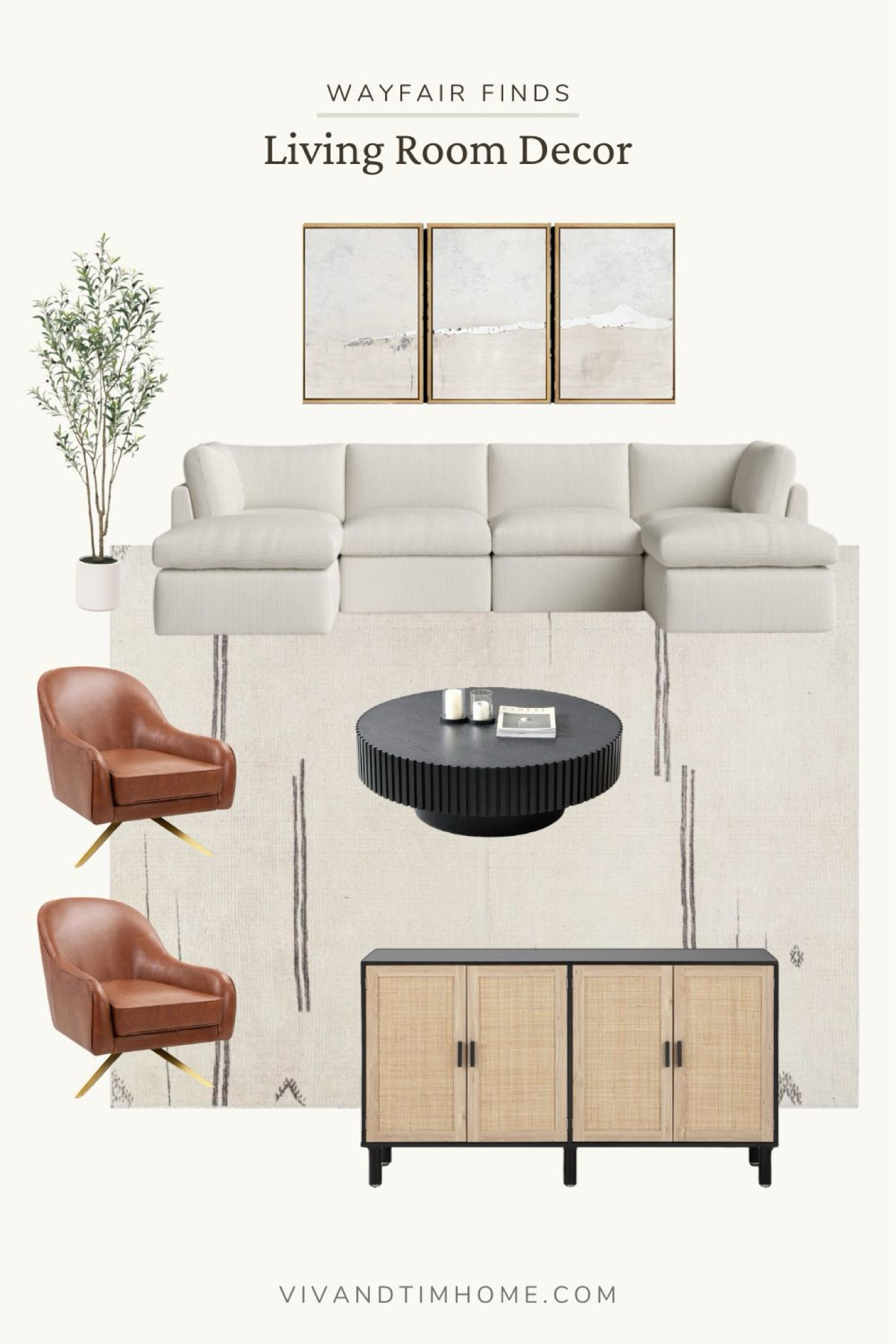 Modern living room decor ideas / Affordable home decor from @wayfair! #wayfair #wayfairpartner 

#LTKHome