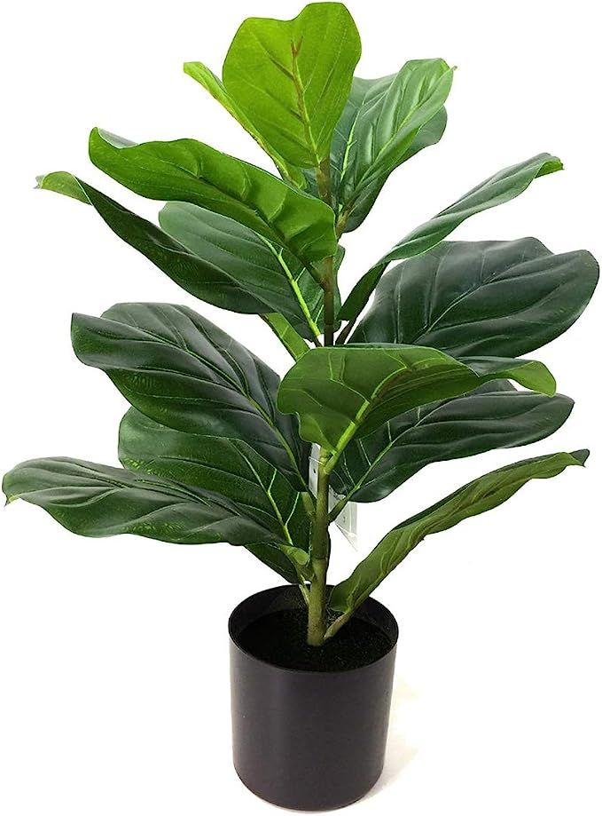BESAMENATURE Artificial Mini Fiddle Leaf Fig Tree, Faux Tree Used for Indoor Decor, 22 inches Tal... | Amazon (US)