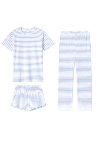 Pima Crew Bundle in Baltic Blue | Lake Pajamas