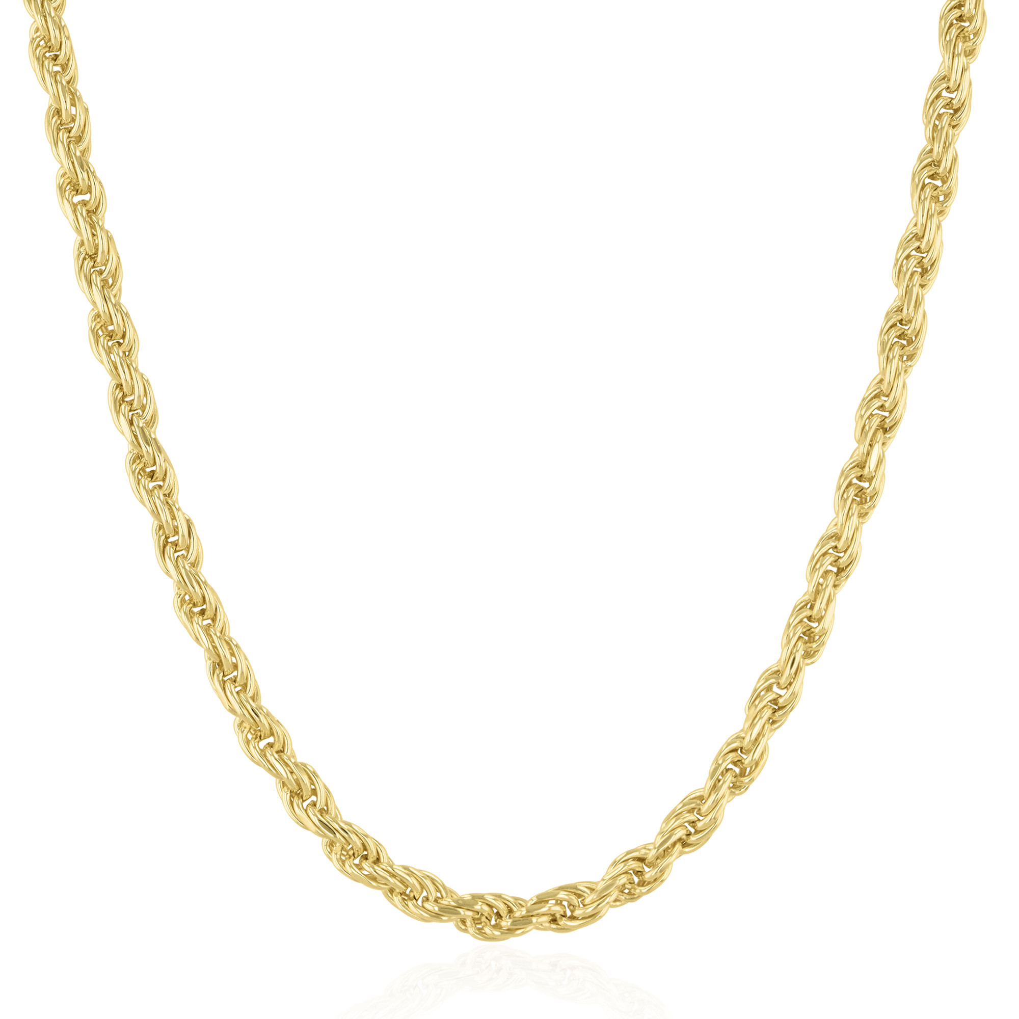 Men's Rope Chain in Vermeil, 3.5MM, 20" | Helzberg Diamonds