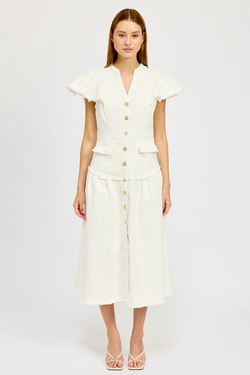 Oaklynn Denim Midi Dress | En Saison