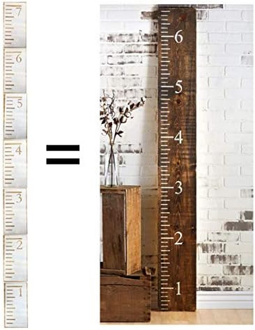 7 Feet Ruler Stencil Growth Chart Stencil Template for Painting on Wood and Wall, Measuring Kids Hei | Amazon (US)