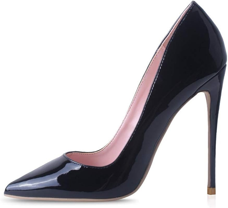 Elisabet Tang Women Pumps, Pointed Toe High Heel 4.7 inch/12cm Party Stiletto Heels Shoes Matte | Amazon (US)