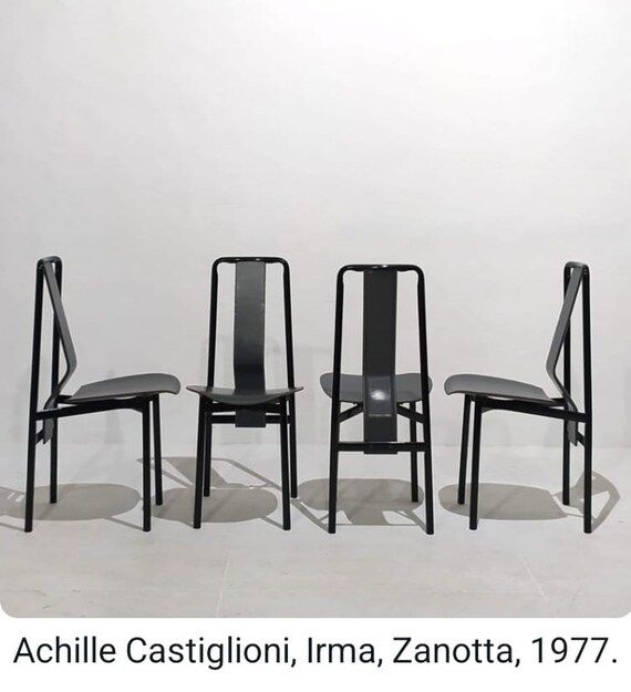 Achille Castiglioni Irma Chairs for Zanotta, Set of 4 | Etsy (US)