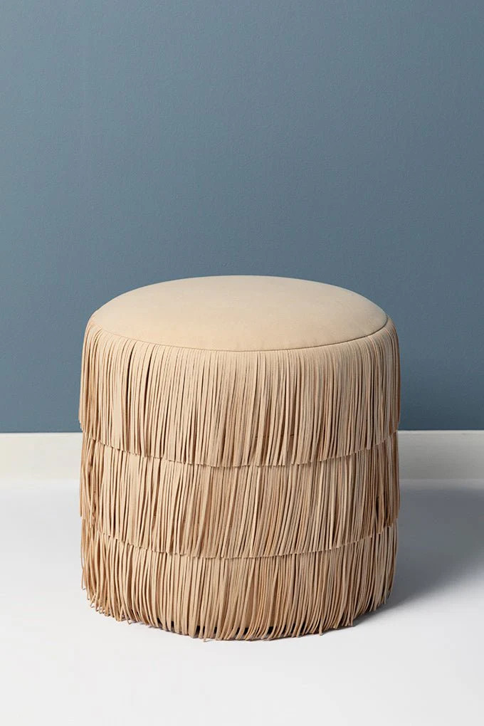 Isla Fringe Ottoman | Cura Home
