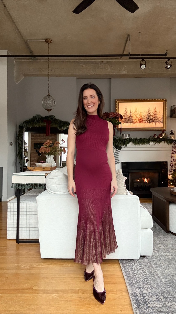 This is a stunning holiday dress! Have it in brown and this burgundy color. 

#LTKHoliday #LTKSaleAlert