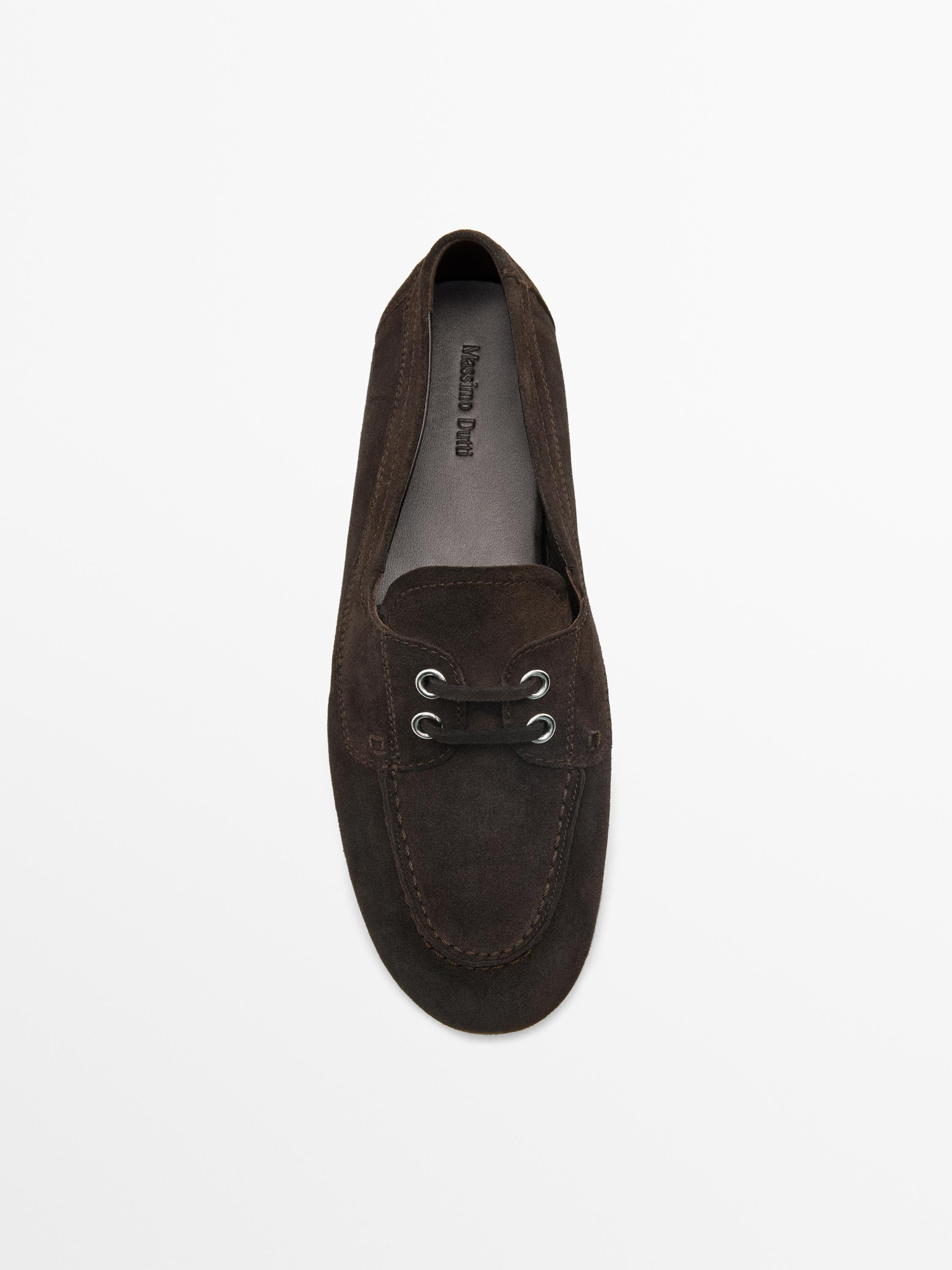 Bootsschuh aus Leder | Massimo Dutti DE