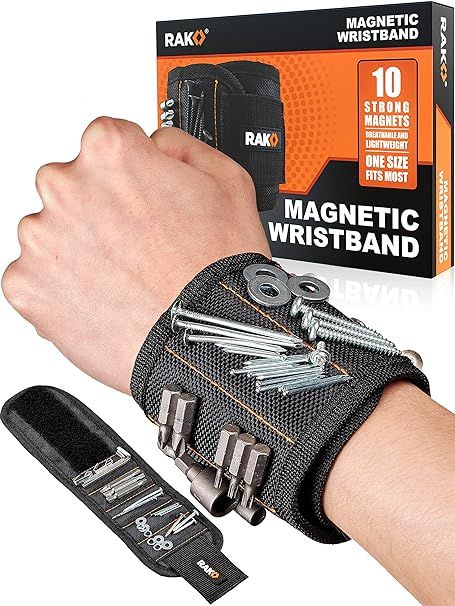 RAK Magnetic Wristband for Holding Screws, Nails and Drill Bits for Men - Made from Premium Balli... | Amazon (US)