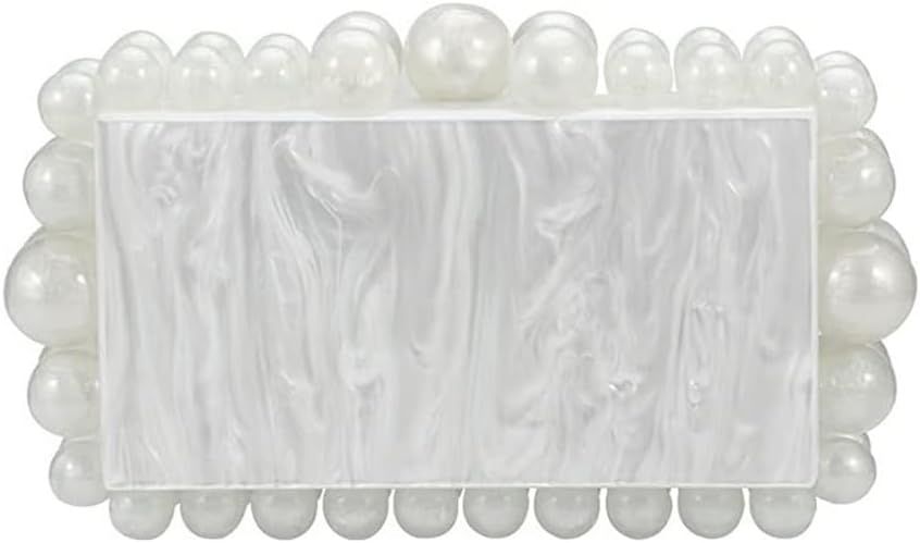 CUXVA Acrylic Evening Clutch Bag for Women Glitter Marble Purse Handbag for Wedding Cocktail Part... | Amazon (US)
