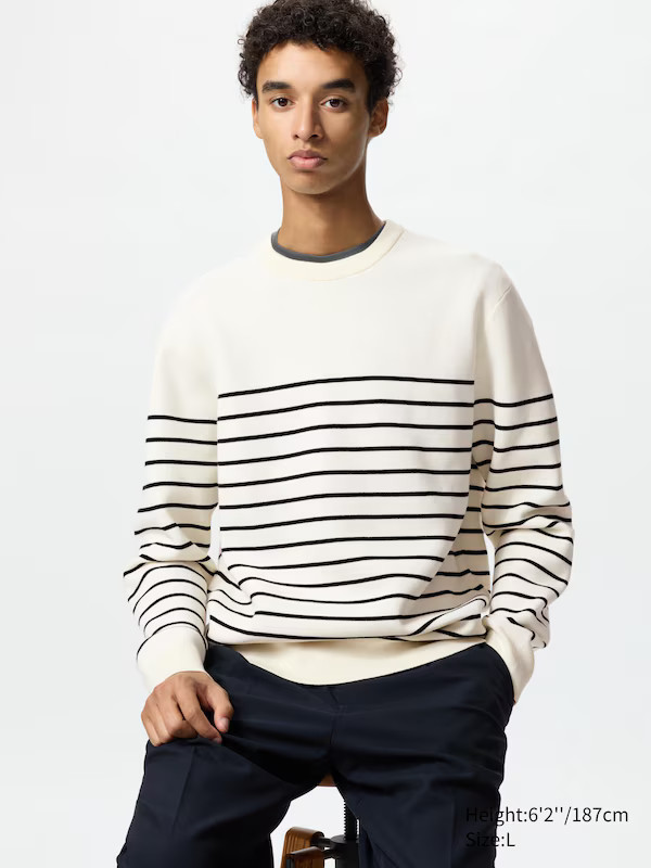 Milano Strickpullover (gerippt, maschinenwaschbar, gestreift) | UNIQLO (DE)