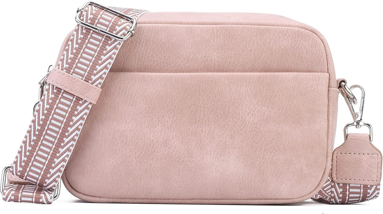 DIVCIDLC Small Crossbody Bag with Wide Guitar Strap Camera Purse Shoulder Handbag Satchel | Amazon (US)