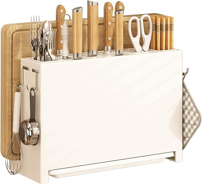 Kitchen Knife Drying Holder, Cutting Board Rack Knife Holder Storage Organizer Kitchen Tools Dryi... | Amazon (US)