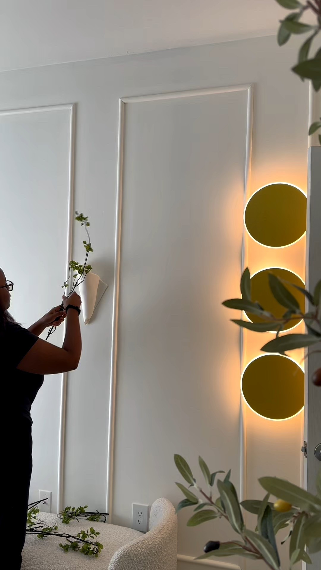 Finally added decor to this wall. The lights are everything 😍 they’re battery powered so great for renters. 

#LTKStyleTip #LTKHome