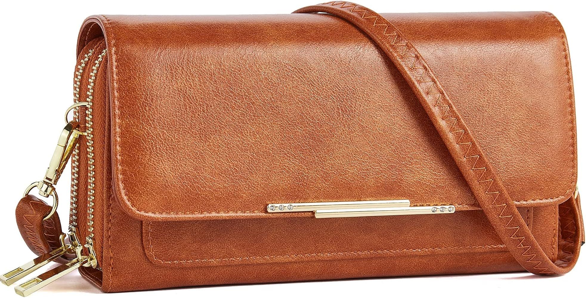 Telena Crossbody Wallet Purse Women Wallet Leather Cell Phone Crossbody Bag Purse Small Shoulder ... | Amazon (US)