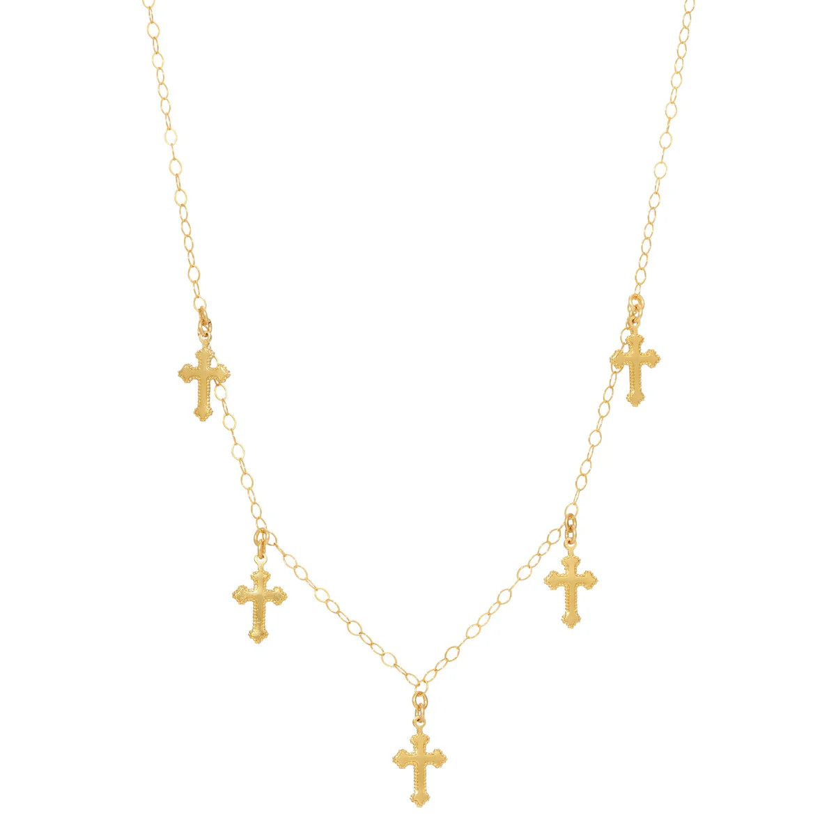 Tiny Crosses Necklace | Erin Fader Jewelry Design