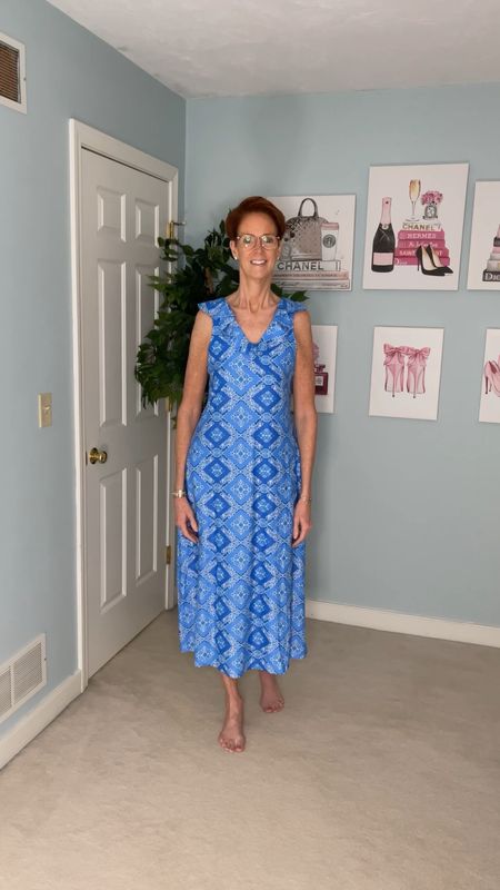 Cabana Life makes stylish fashion that is UPF 50+ sun protection. This blue pattern midi dress is so soft and comfortable and doesn’t wrinkle. Can be rolled up and thrown in your suitcase for travel.

#LTKstyletip #LTKFind #LTKswim
