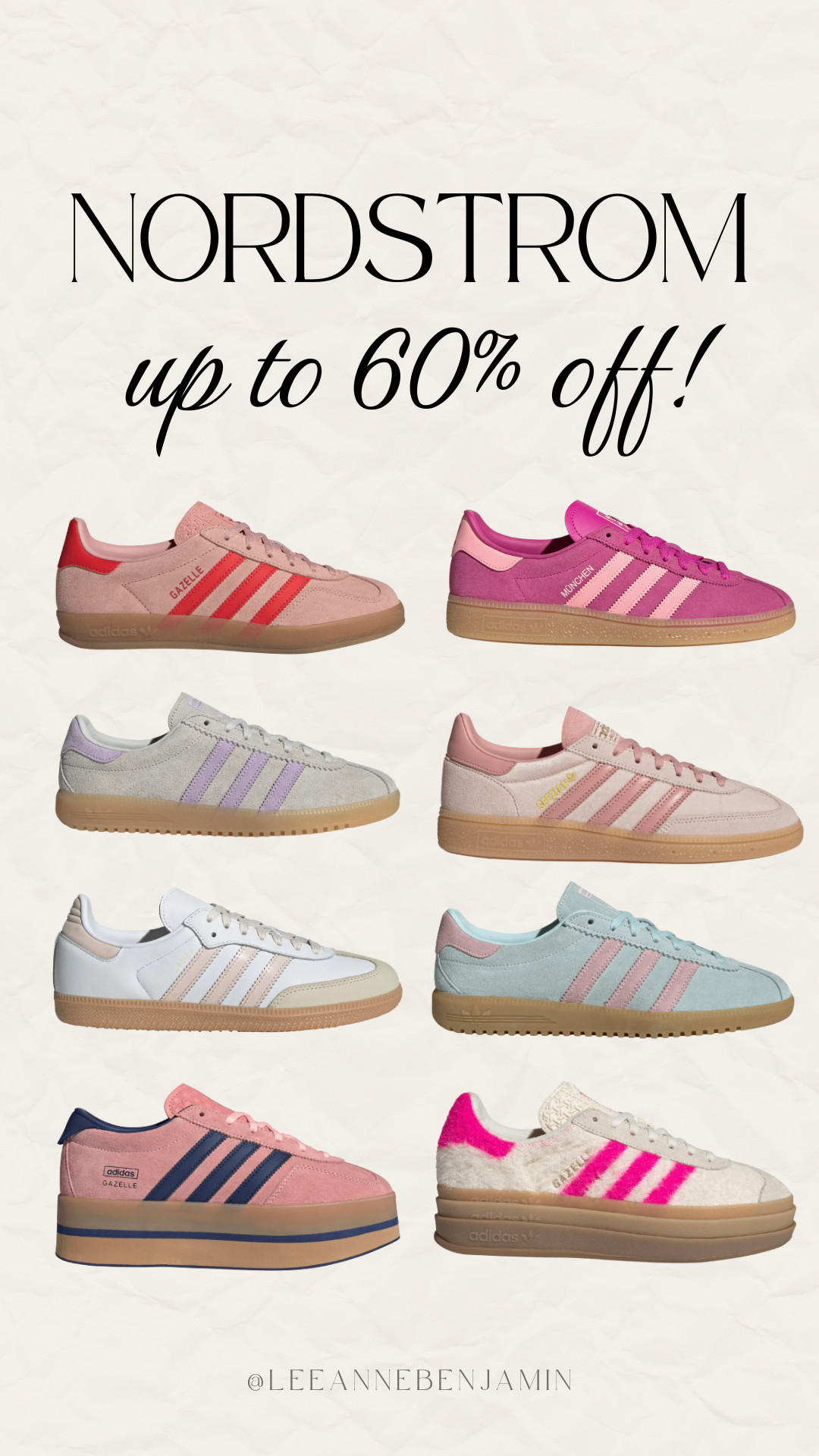up to 60% off Adidas at Nordstrom! Sizes are going fast so don't wait on this one! 

 #LTKValentine #LTKmomlife #LTKSaleAlert