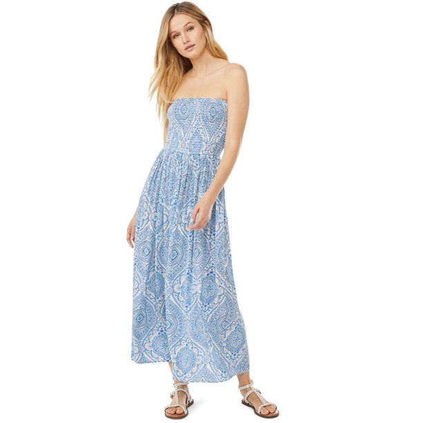 Scoop Women's Strapless Maxi Dress | Walmart (US)