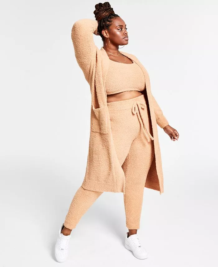 Nina Parker Trendy Plus Size Mesh Midi Dress, Created for Macy's