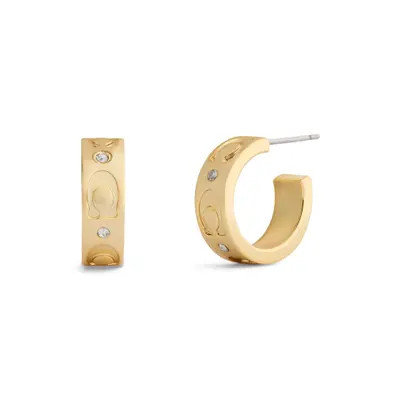 Repeated C Small Huggie Hoop Earrings | Nordstrom