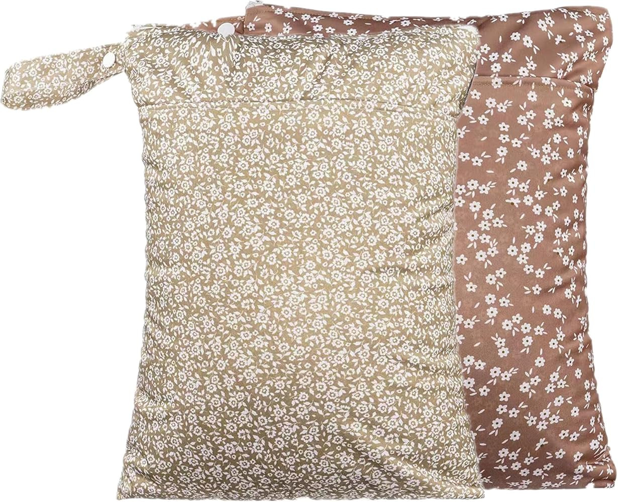 Wet Dry Bags with Two Zippered Pockets and Handle, Reusable Storage Bag for Breast Pump Parts & B... | Amazon (US)