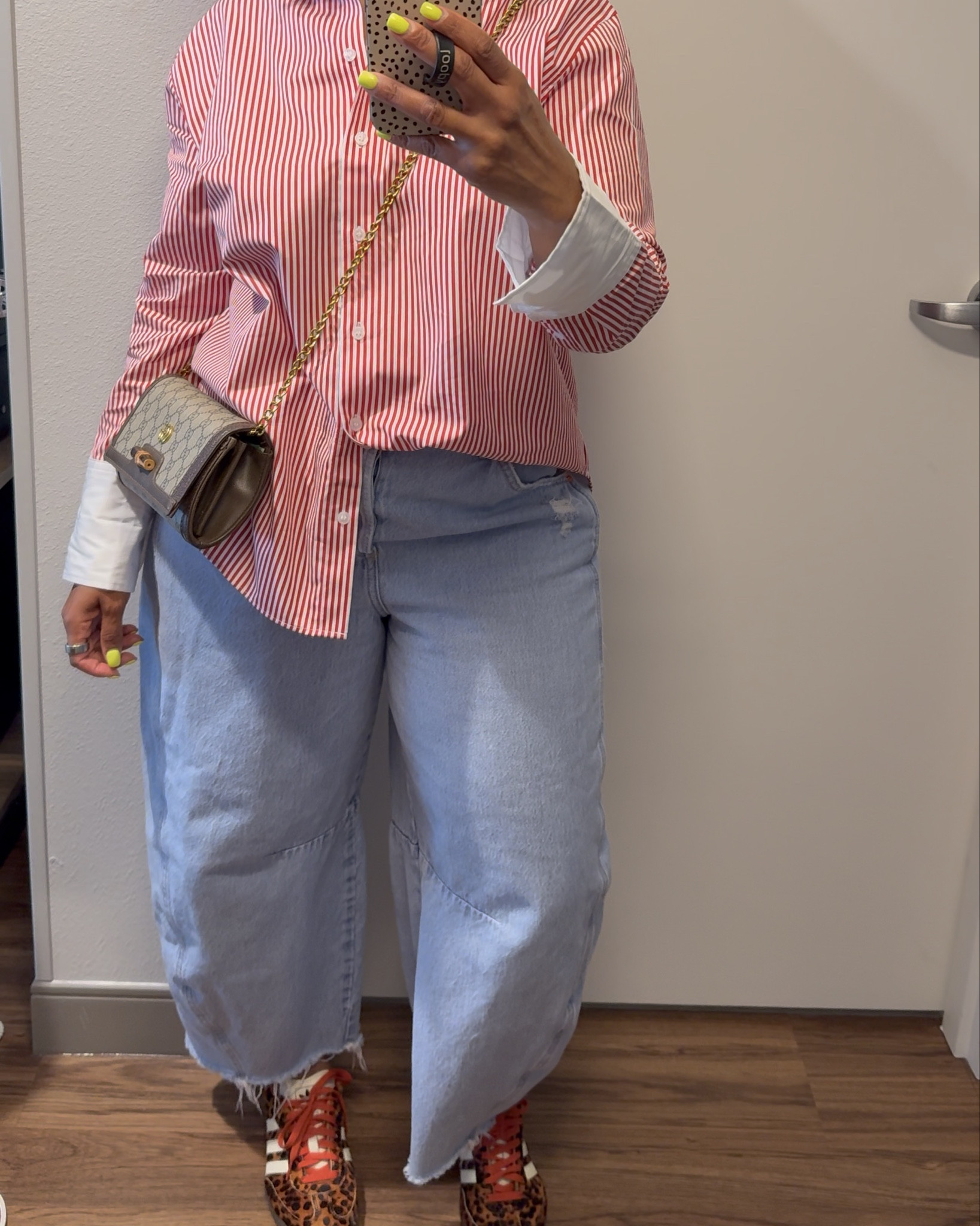 Stripe button down shirt - wearing a medium (Runs large) could’ve sized down to small. 
Barrel Jeans-old (last year) will link similar ones. 
Shoes- Adidas 🔥🔥🔥🔥🔥

#LTKootd #LTKdayinmylife #LTKMidsize