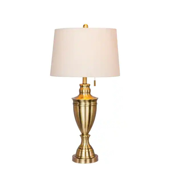 Fangio Lighting's 1587AB 31 in. Classic Urn Antique Brass Table Lamp | Bed Bath & Beyond