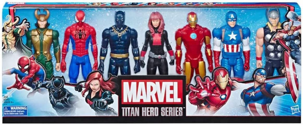 Marvel Avengers Titan Hero Series Action Figure Set, 12”, 7 Action Figures and 5 Accessories | Amazon (UK)
