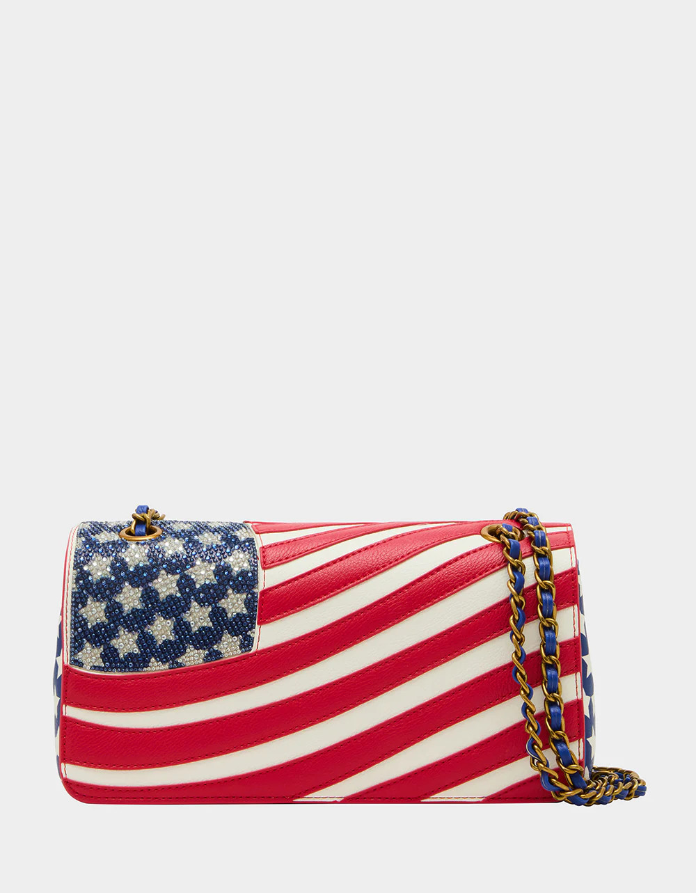FREEDOM FLAP CONVERTIBLE BAG MULTI Women's American Flag Handbag | Betsey Johnson