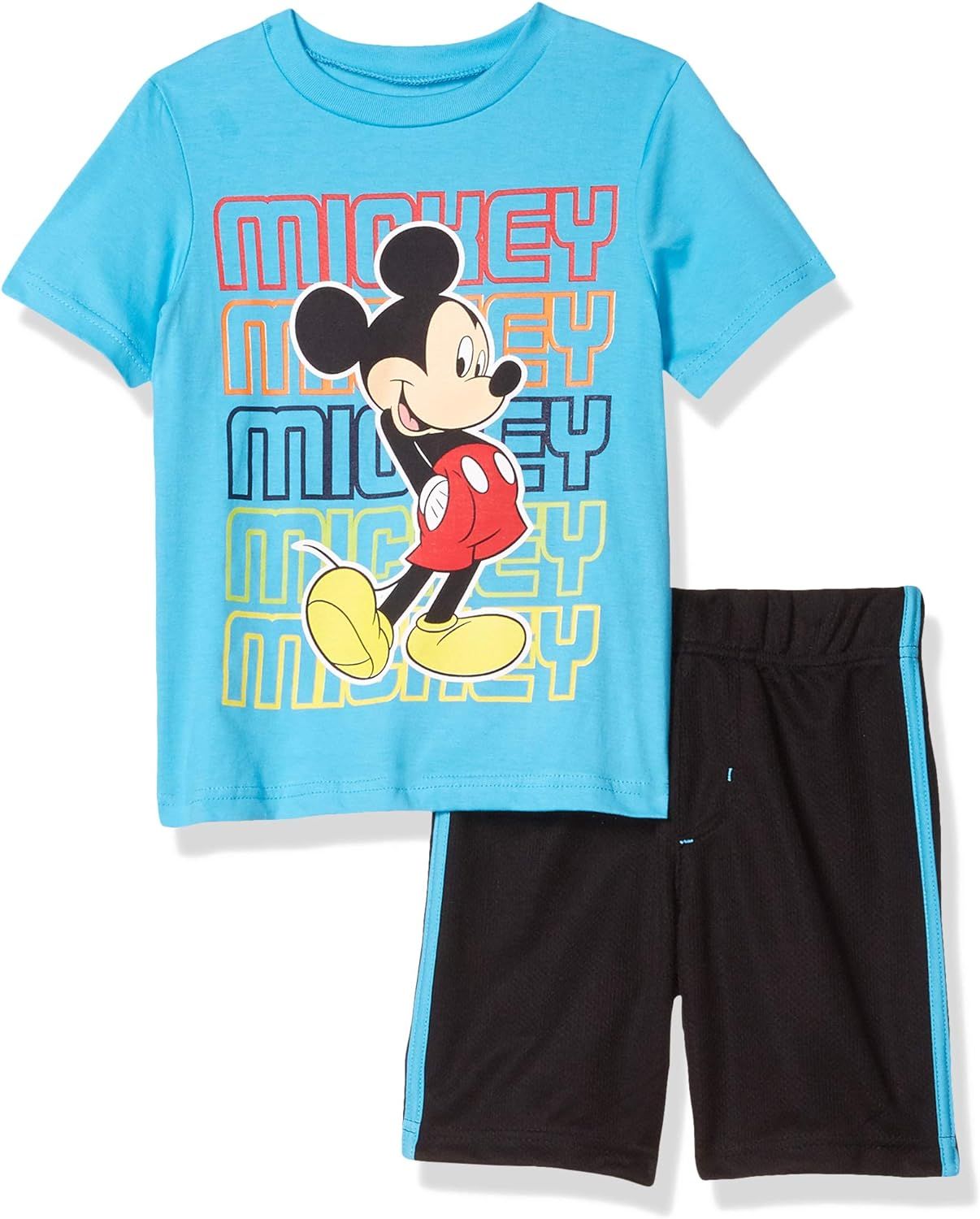 Disney Mickey Mouse Pullover Graphic T-Shirt & Mesh Shorts Mesh | Amazon (US)