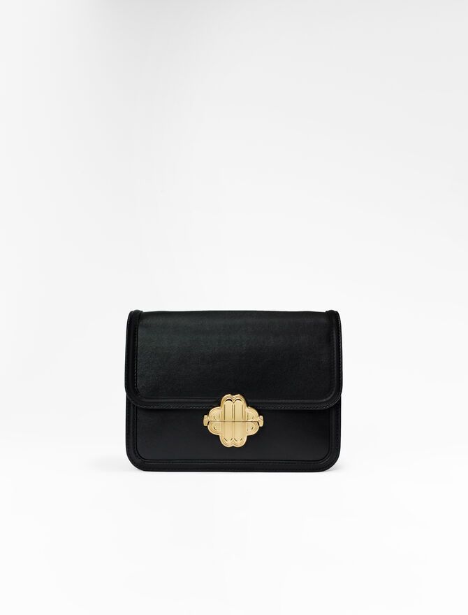 Leather bag with clover clasp | Maje US