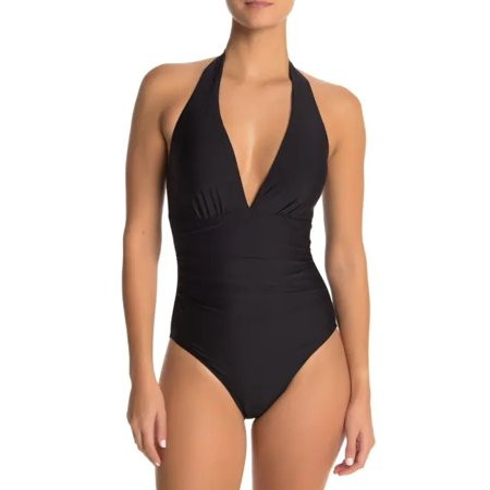 Tommy Hilfiger BLACK Halter One-Piece Swimsuit, US 10 | Walmart (US)