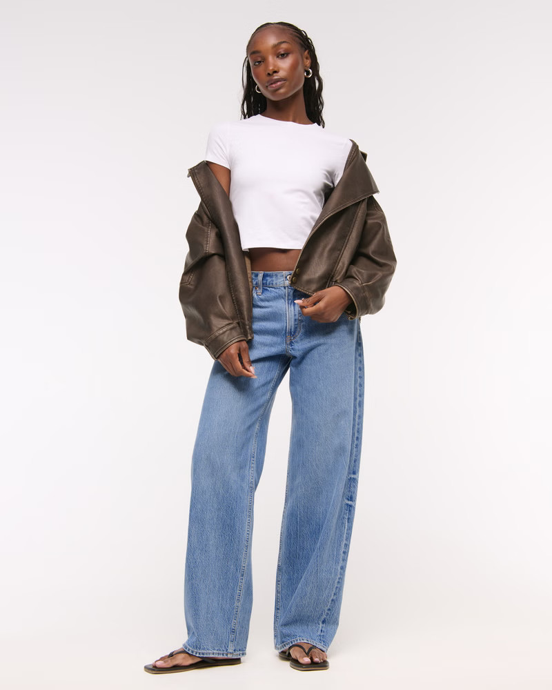 Women's Low Rise Ultra Loose Jean | Women's Bottoms | Abercrombie.com | Abercrombie & Fitch (US)