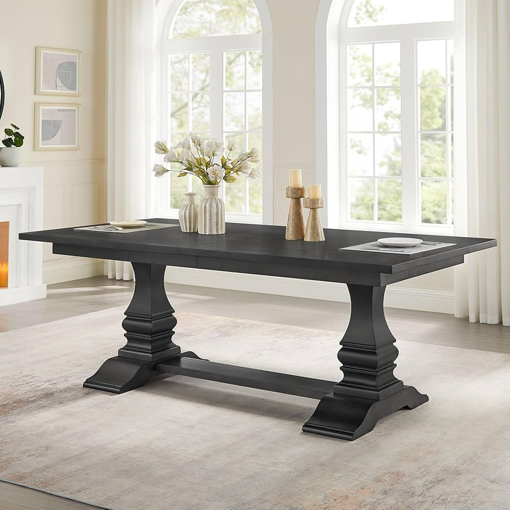 WILLIAMSPACE 102" Wood Extendable Dining Table for 6 to 10, Extra Large Country Rustic Farmhouse ... | Amazon (US)