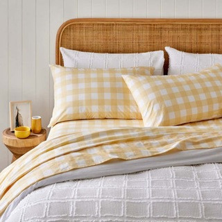 MyHouse Macy Sheet Set Butter Single | MyDeal - AU