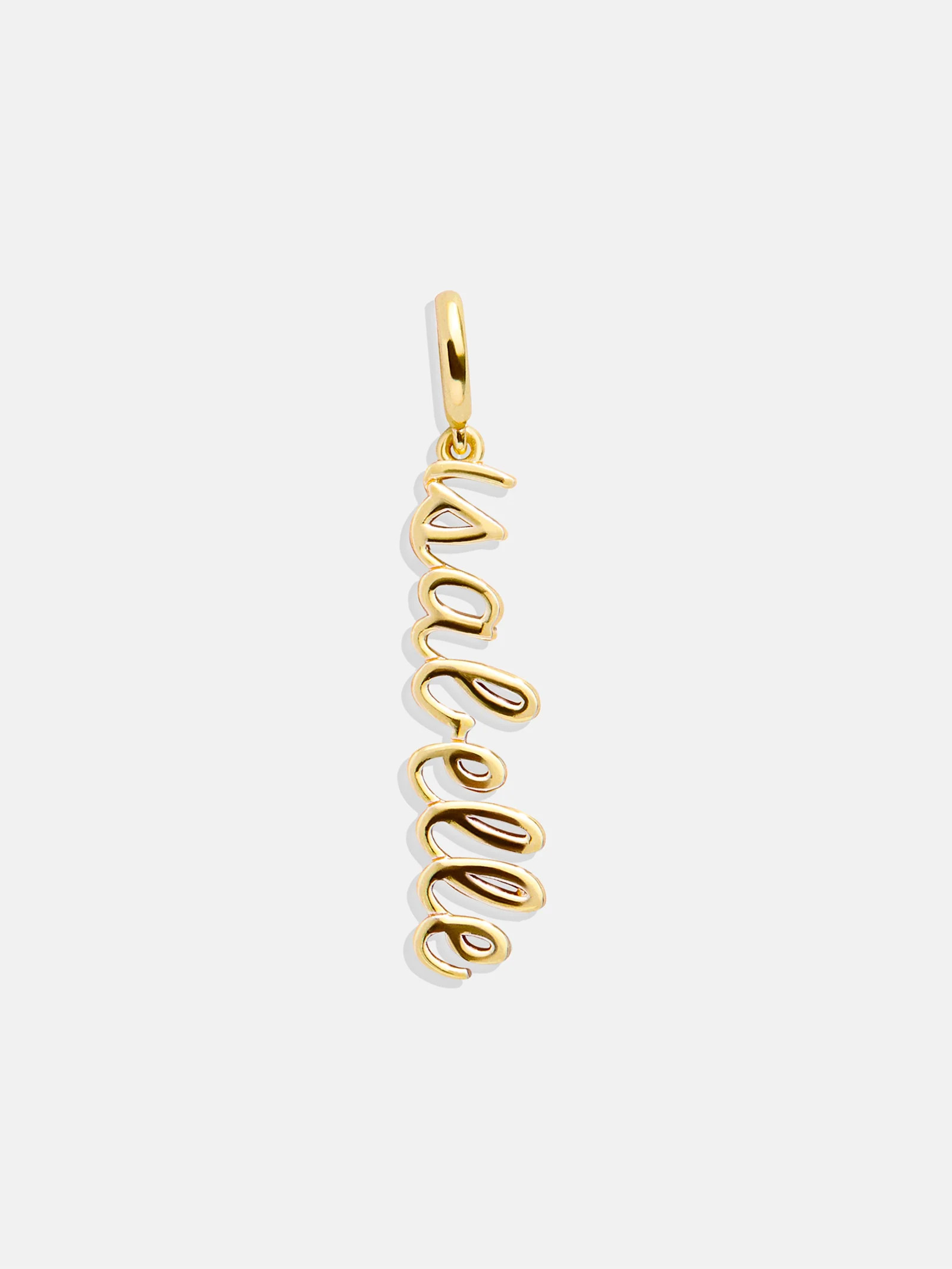 Custom Script Nameplate Charm - Gold | BaubleBar (US)