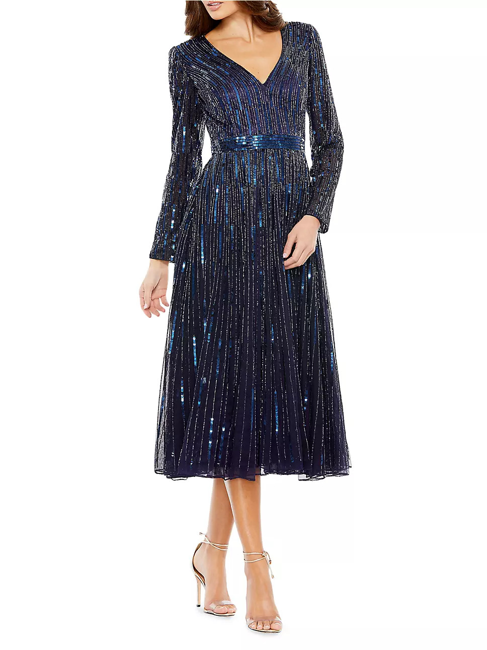 Sequin Long-Sleeve Cocktail Dress | Saks Fifth Avenue