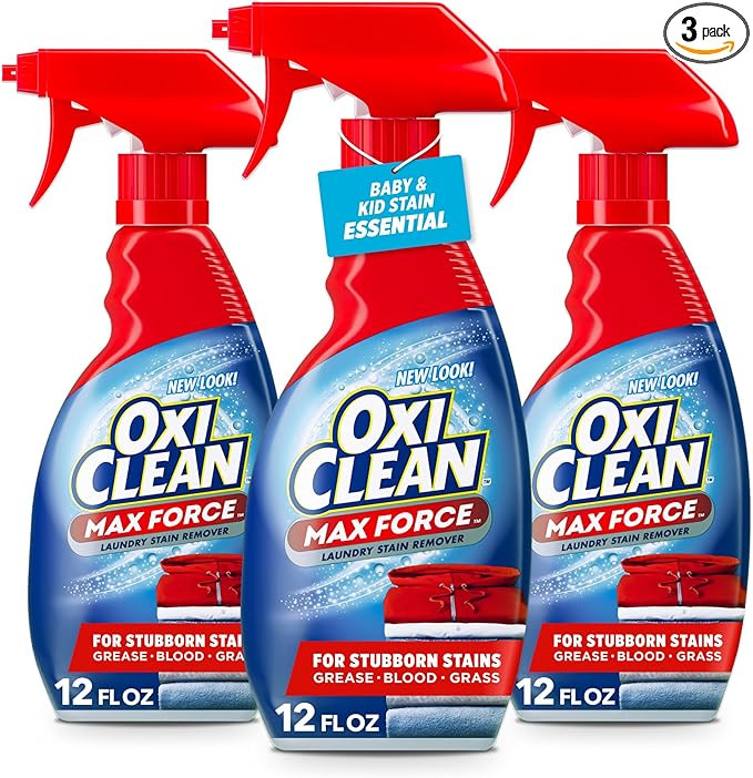 OxiClean Max Force Laundry Stain Remover Spray, Newborn & Baby Essentials, Stain Treater, 12 fl o... | Amazon (US)