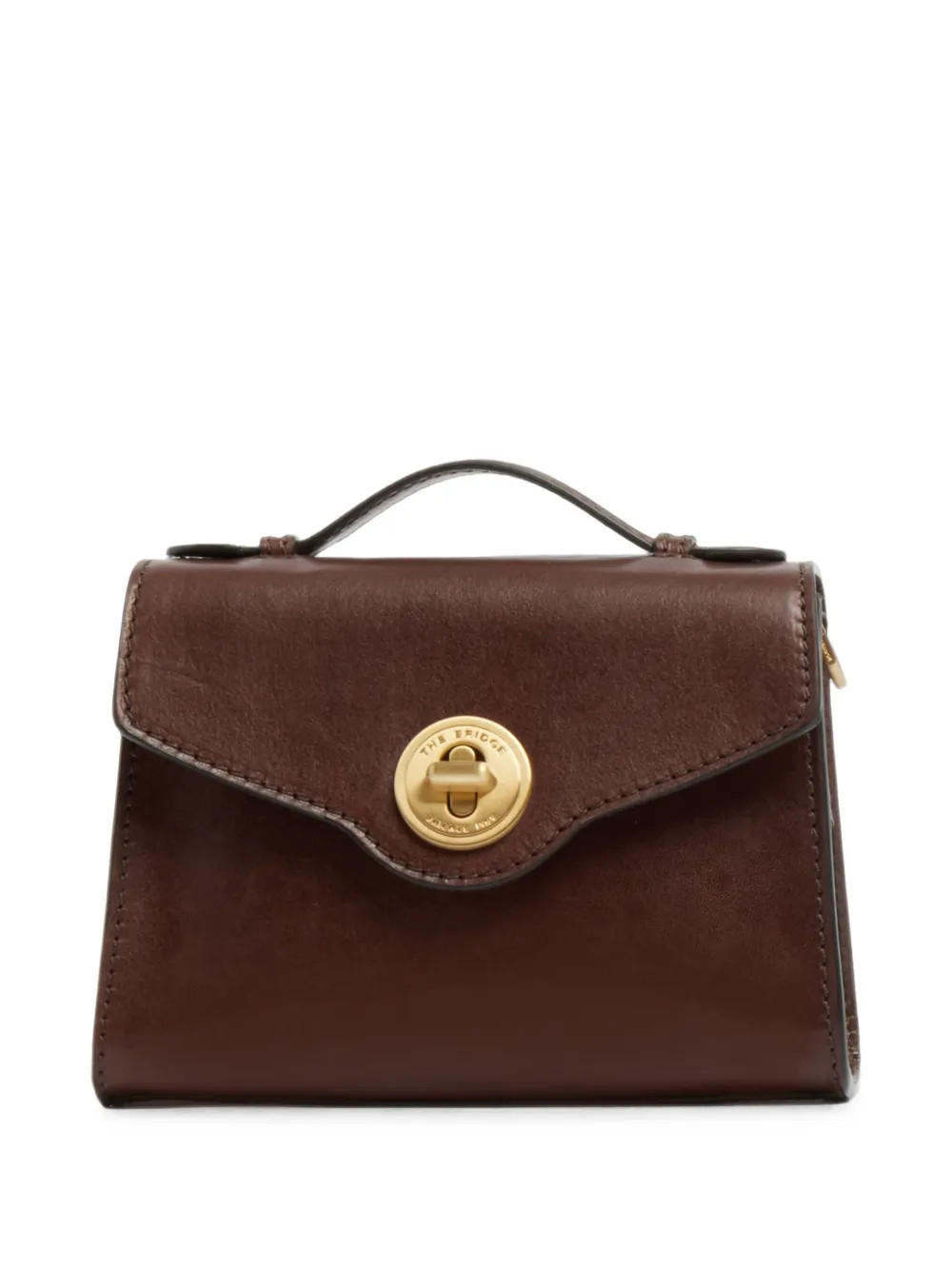The Bridge twist-lock leather tote bag - Brown | Farfetch Global