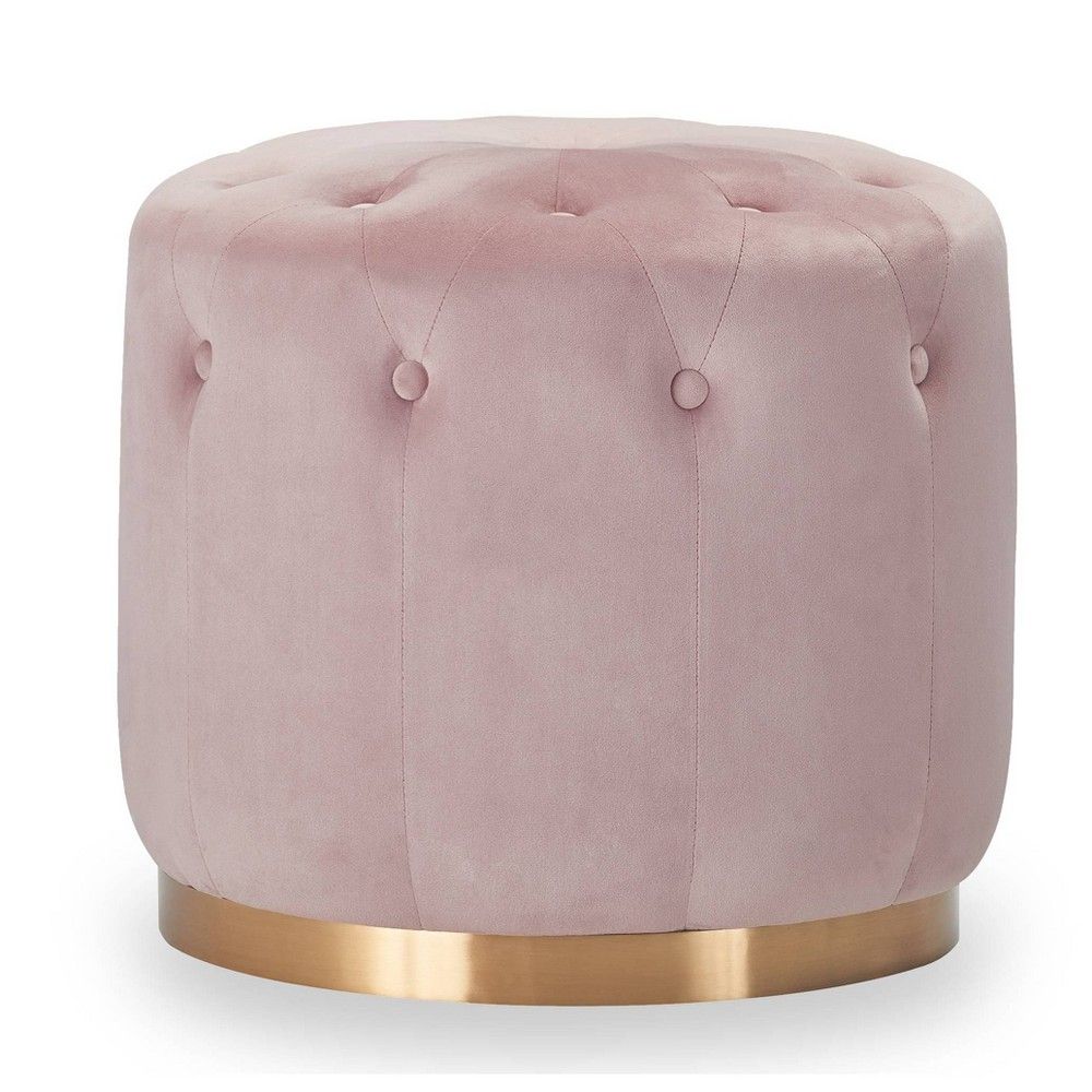 Adele Tufted Ottoman Pink - Adore Decor | Target