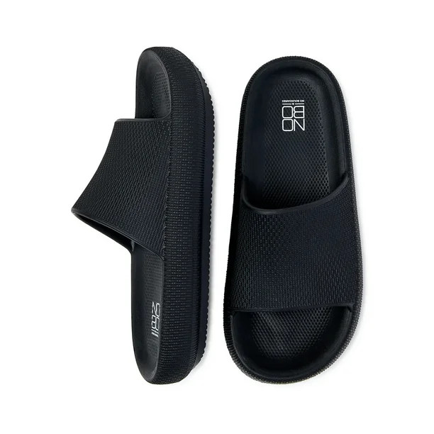 No Boundaries Women's Comfort Slide Sandals - Walmart.com | Walmart (US)