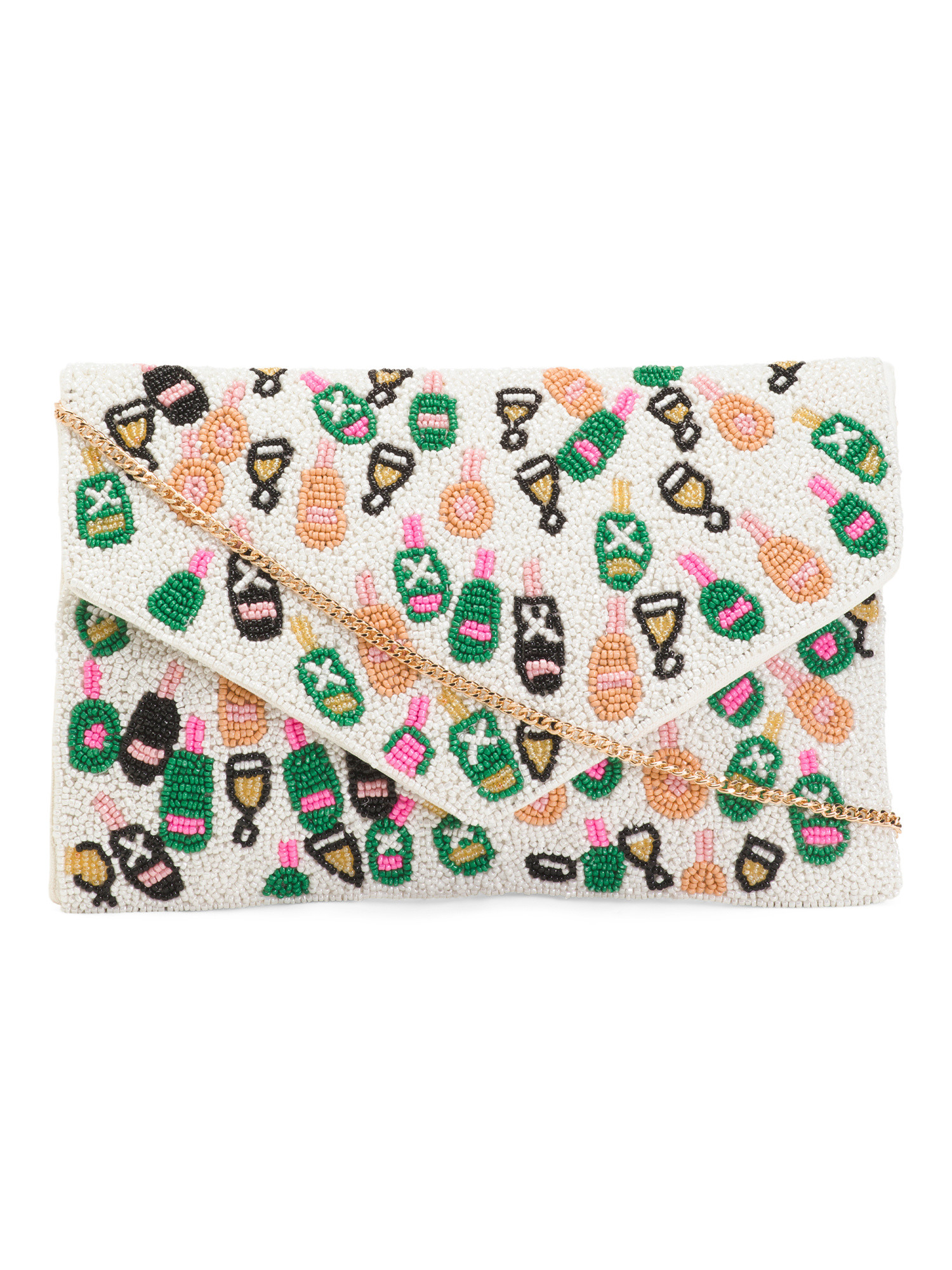 Beaded Cheers Envelope Shoulder Bag | TJ Maxx