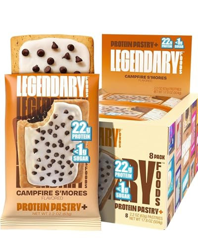 Legendary Foods 22g Protein Pastry 0g Added Sugar, Low Carb, Gluten Conscious, Keto Snack, Ideal for Glucose Management, Includes Whey Protein Isolate, 8 Pack Campfire S'mores | Amazon (US)