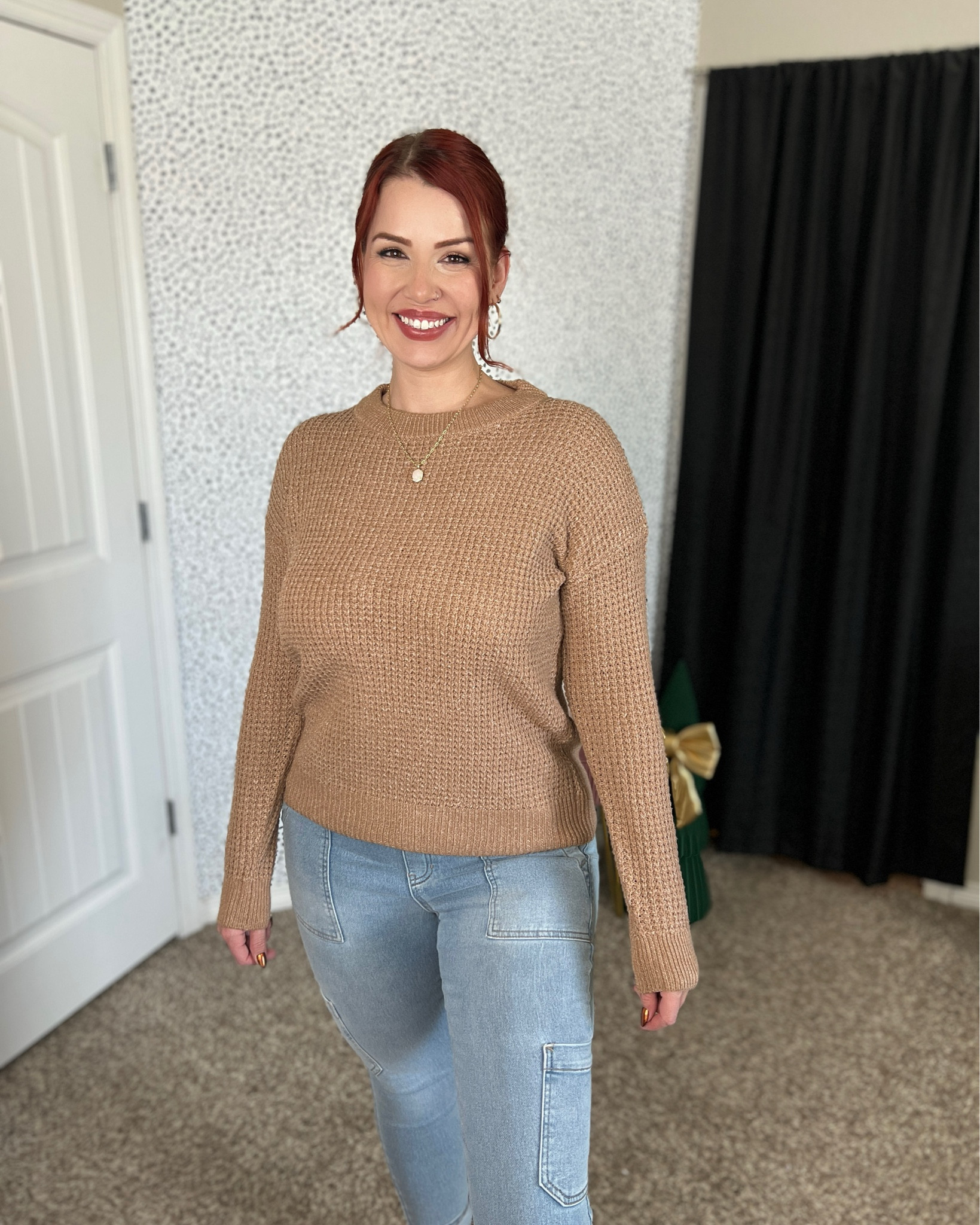 Cozy, soft Walmart sweaters! 🤩
I’m 5’6”/ 169 lbs and I am wearing a medium. I sized down for a better fit, but if you get your usual size you can achieve more of a looser/oversized fit.

#LTKSeasonal #LTKMidsize #LTKHoliday